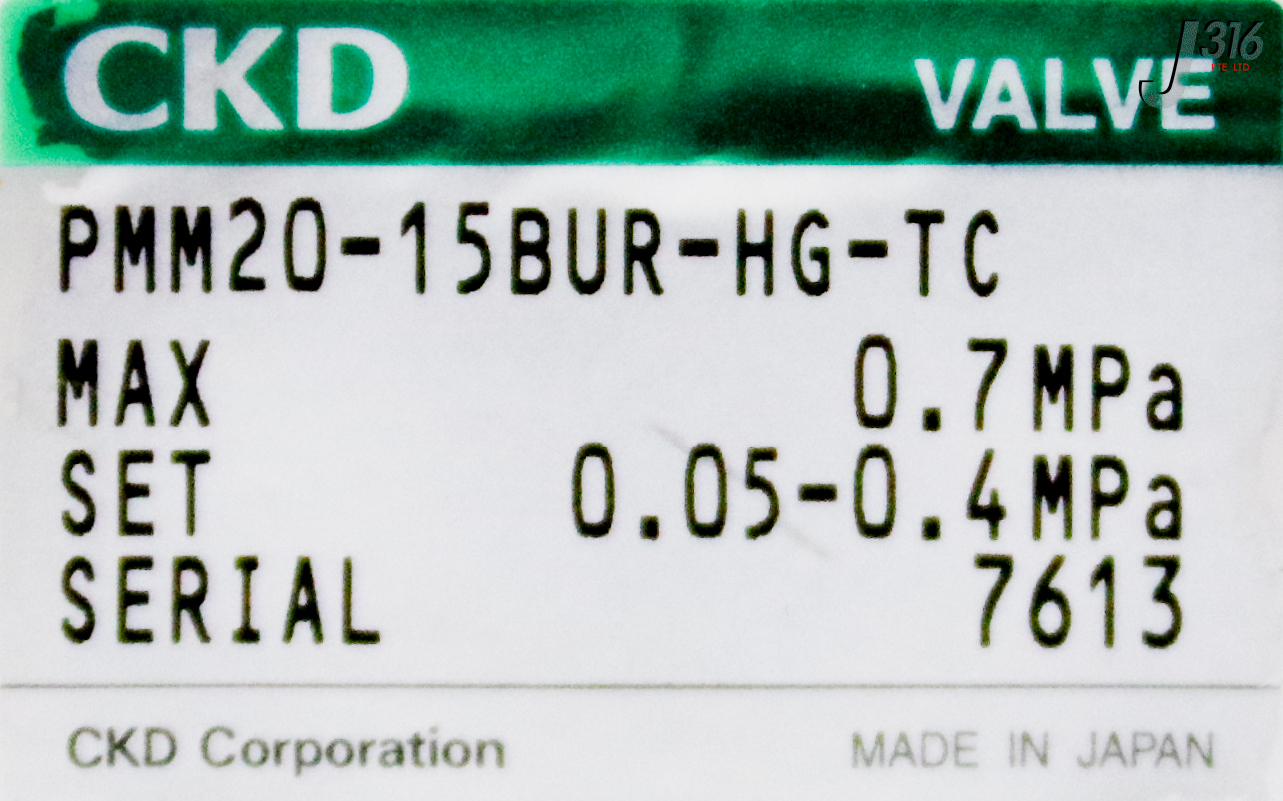 37778 CKD VALVE 0.7MPA PMM20-15BUR-HG-TC | eBay